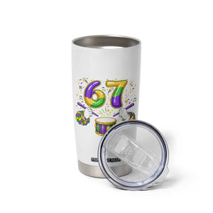 67 Mardi Gras Meme Tumbler Cup Funny Six Seven Carnival Trendy TS14 Print Your Wear