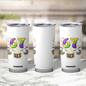 67 Mardi Gras Meme Tumbler Cup Funny Six Seven Carnival Trendy TS14 Print Your Wear