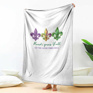 Mardi Gras Throw Blanket Let The Good Time Roll TS14 Print Your Wear