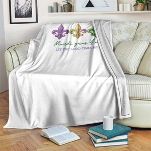 Mardi Gras Throw Blanket Let The Good Time Roll TS14 Print Your Wear