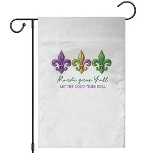 Mardi Gras Garden Flag Let The Good Time Roll TS14 White Print Your Wear