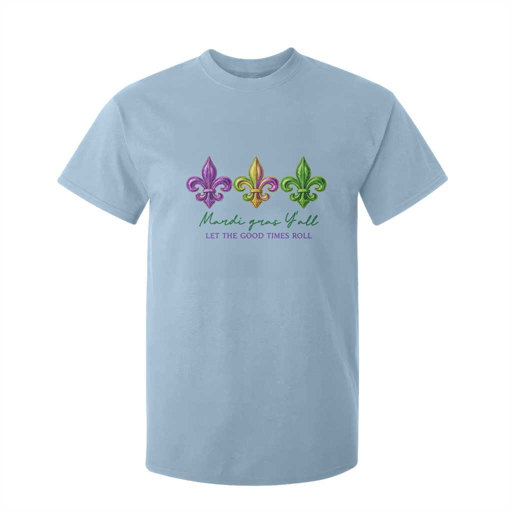 Mardi Gras T Shirt For Kid Let The Good Time Roll TS14 Light Blue Print Your Wear