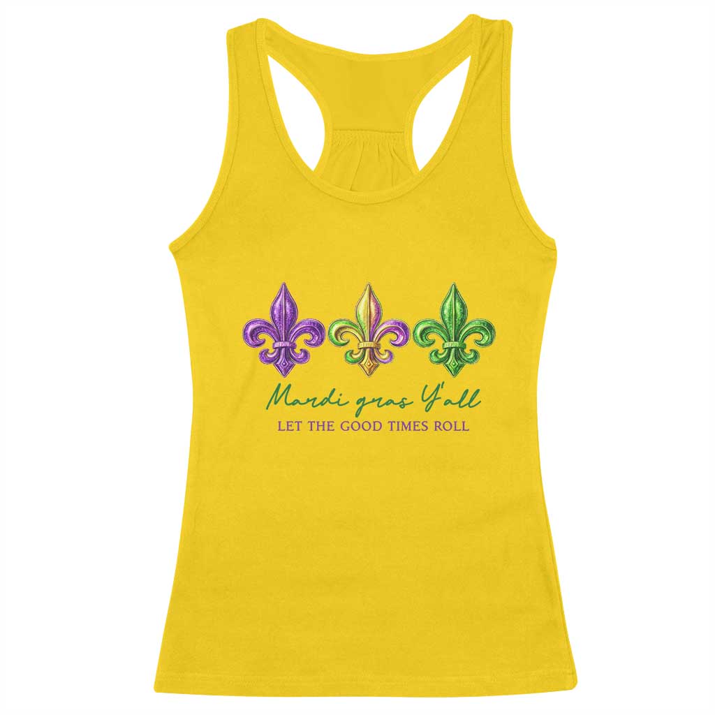 Mardi Gras Racerback Tank Top Let The Good Time Roll TS14 Daisy Print Your Wear