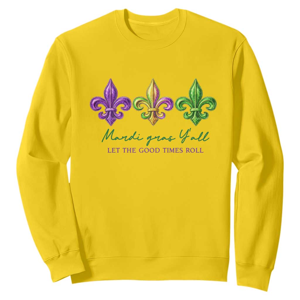 Mardi Gras Sweatshirt Let The Good Time Roll TS14 Daisy Print Your Wear