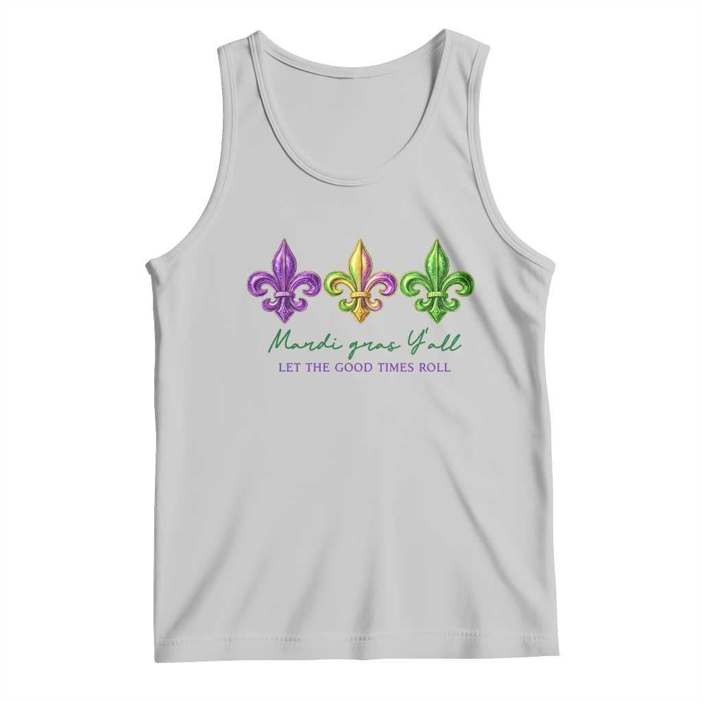 Mardi Gras Tank Top Let The Good Time Roll TS14 Ash Print Your Wear