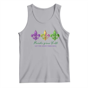 Mardi Gras Tank Top Let The Good Time Roll TS14 Athletic Heather Print Your Wear