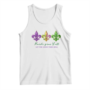 Mardi Gras Tank Top Let The Good Time Roll TS14 White Print Your Wear