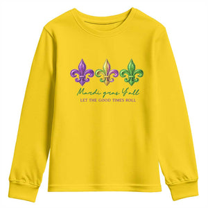 Mardi Gras Youth Sweatshirt Let The Good Time Roll TS14 Daisy Print Your Wear
