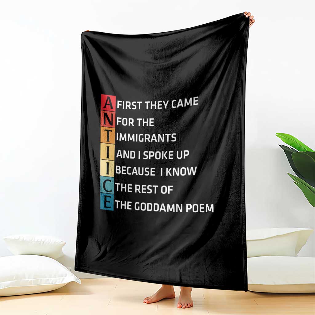 First They Came for The Immigrants Throw Blanket Sarcastic Immigration Rights Protest TS14 Print Your Wear