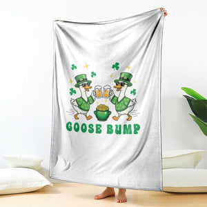 Funny St Patricks Day Goose Drinking Beer Throw Blanket Goose Bump TS14 Print Your Wear