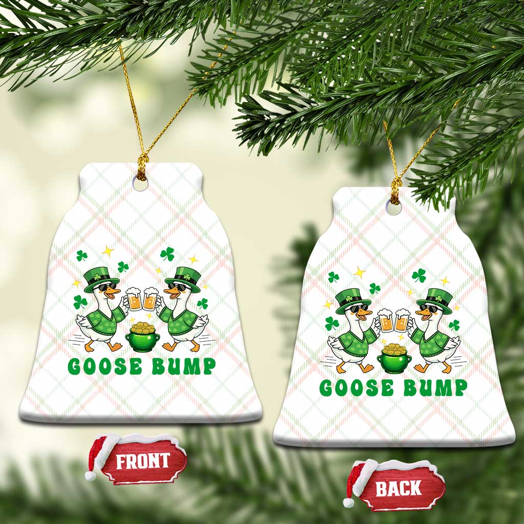 Funny St Patricks Day Goose Drinking Beer Ceramic Ornament Goose Bump TS14 Print Your Wear