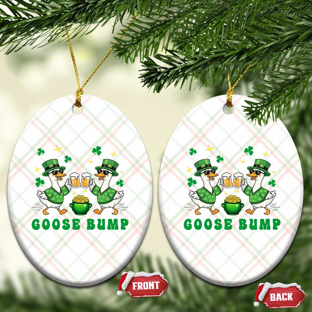 Funny St Patricks Day Goose Drinking Beer Ceramic Ornament Goose Bump TS14 Print Your Wear