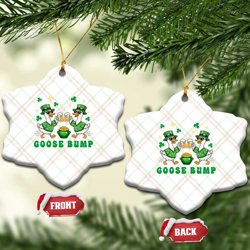 Funny St Patricks Day Goose Drinking Beer Ceramic Ornament Goose Bump TS14 Print Your Wear