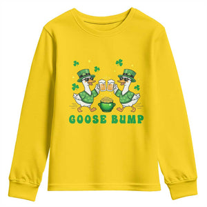 Funny St Patricks Day Goose Drinking Beer Youth Sweatshirt Goose Bump TS14 Daisy Print Your Wear