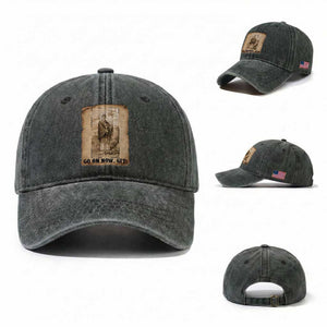 Funny Saint Patrick Irish Catholic St Patrick's Day Washed Cotton Baseball Cap Go On Now Git TS14 Washed Cap Universal Fit Dark Green Print Your Wear