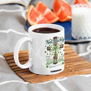 Shamrock Cross Irish St Patrick's Day Coffee Mug Not Lucky Simply Blessed TS14 Print Your Wear
