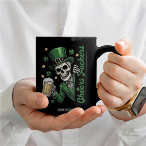 Cheers Fuckers St Patricks Day Coffee Mug Funny Skeleton Drinking Beer TS14 Print Your Wear