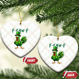 Funny St Patricks Day Lucky Chicken Ceramic Ornament F Caw F TS14 Print Your Wear