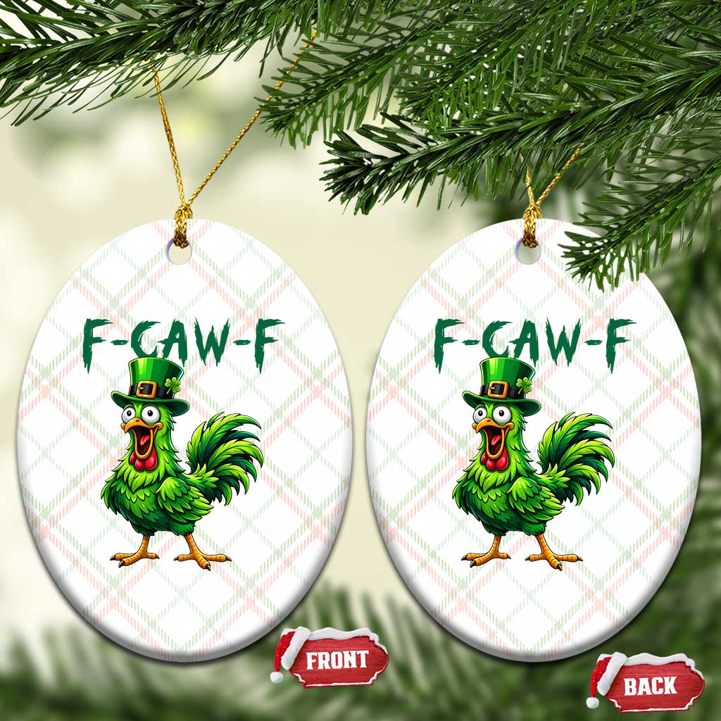 Funny St Patricks Day Lucky Chicken Ceramic Ornament F Caw F TS14 Print Your Wear