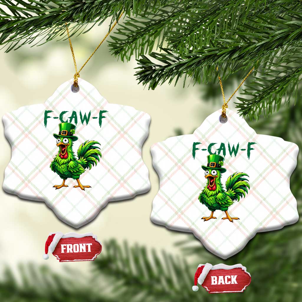 Funny St Patricks Day Lucky Chicken Ceramic Ornament F Caw F TS14 Print Your Wear