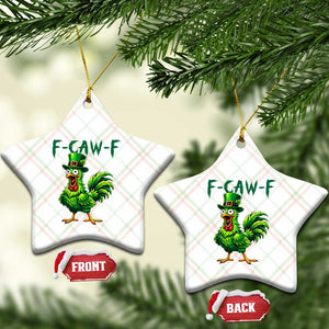 Funny St Patricks Day Lucky Chicken Ceramic Ornament F Caw F TS14 Print Your Wear