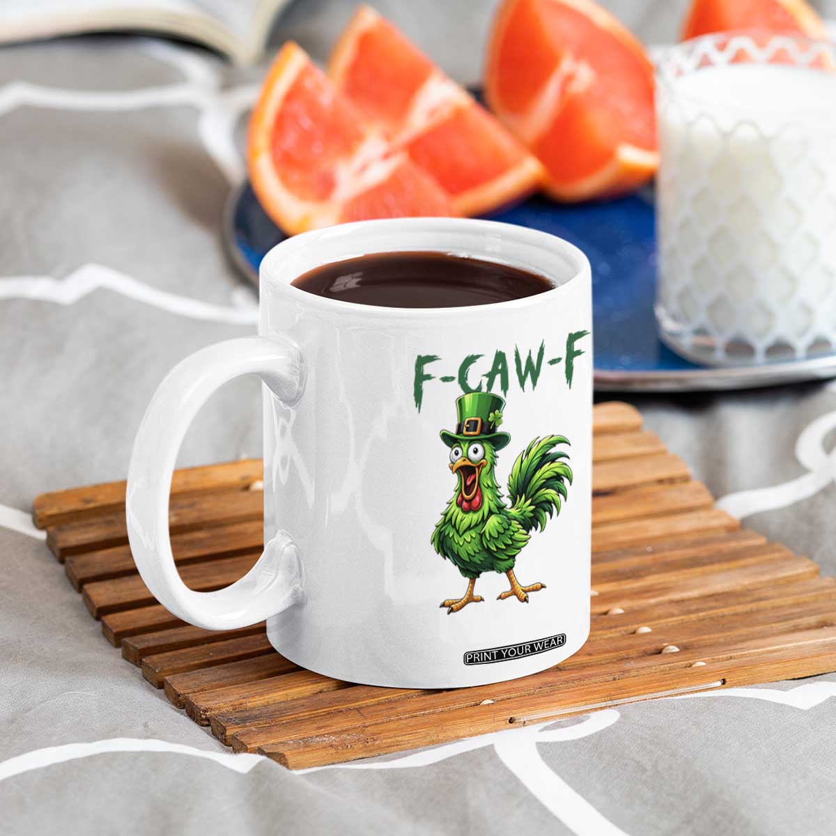 Funny St Patricks Day Lucky Chicken Coffee Mug F Caw F TS14 Print Your Wear