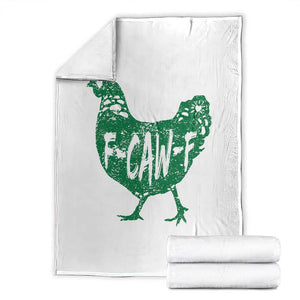 F Caw F Lucky Chicken Throw Blanket Funny St Patricks Day TS14 White Print Your Wear