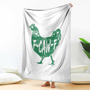 F Caw F Lucky Chicken Throw Blanket Funny St Patricks Day TS14 Print Your Wear