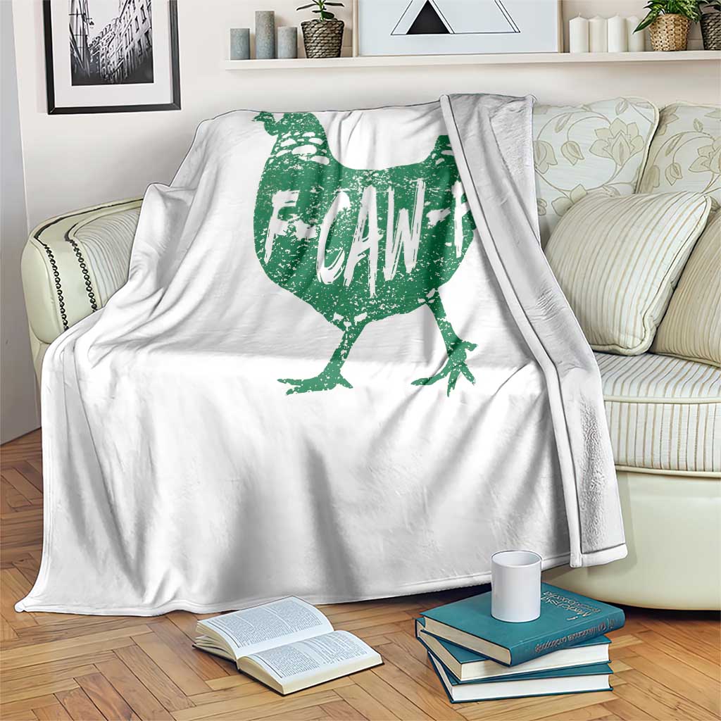 F Caw F Lucky Chicken Throw Blanket Funny St Patricks Day TS14 Print Your Wear