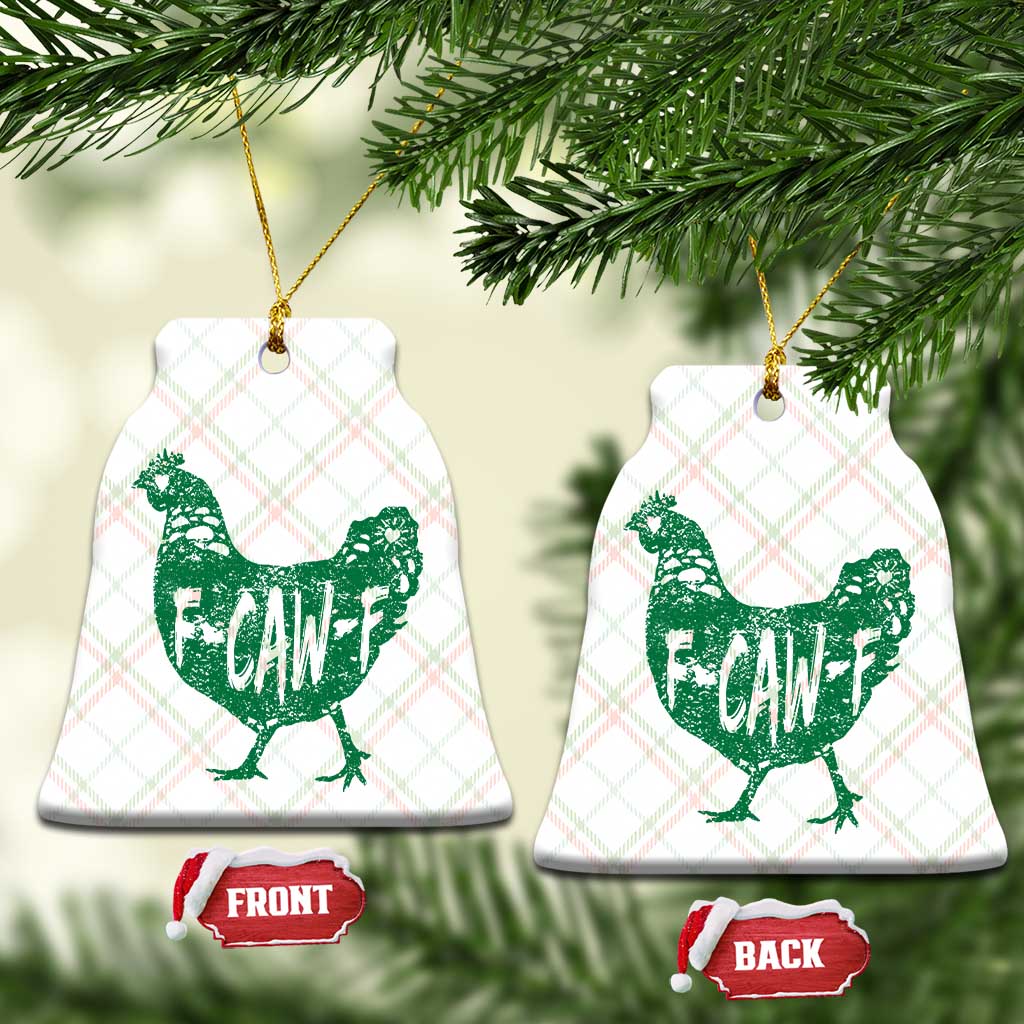 F Caw F Lucky Chicken Ceramic Ornament Funny St Patricks Day TS14 Print Your Wear