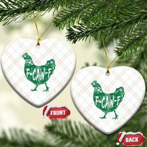 F Caw F Lucky Chicken Ceramic Ornament Funny St Patricks Day TS14 Print Your Wear