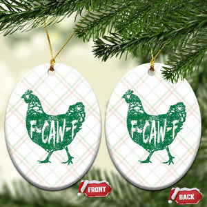 F Caw F Lucky Chicken Ceramic Ornament Funny St Patricks Day TS14 Print Your Wear