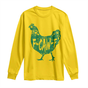 F Caw F Lucky Chicken Long Sleeve Shirt Funny St Patricks Day TS14 Daisy Print Your Wear