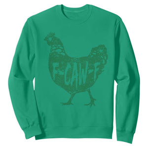 F Caw F Lucky Chicken Sweatshirt Funny St Patricks Day TS14 Irish Green Print Your Wear