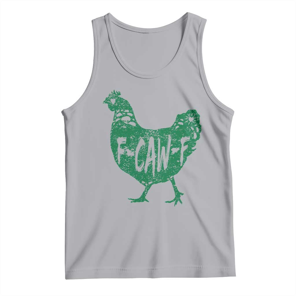 F Caw F Lucky Chicken Tank Top Funny St Patricks Day TS14 Athletic Heather Print Your Wear