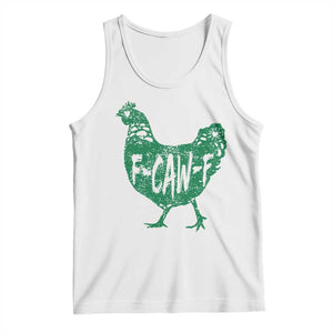 F Caw F Lucky Chicken Tank Top Funny St Patricks Day TS14 White Print Your Wear