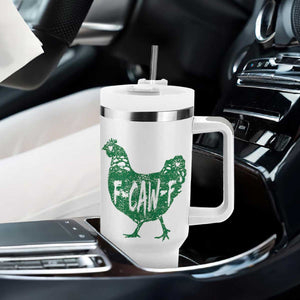 F Caw F Lucky Chicken Tumbler With Handle Funny St Patricks Day TS14 Print Your Wear
