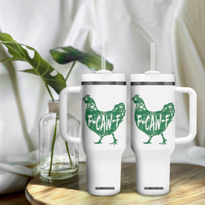 F Caw F Lucky Chicken Tumbler With Handle Funny St Patricks Day TS14 Print Your Wear