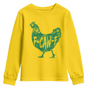 F Caw F Lucky Chicken Youth Sweatshirt Funny St Patricks Day TS14 Daisy Print Your Wear