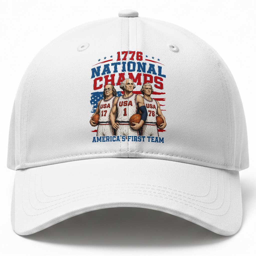 1776 National Champs Baseball Cap Patriotic Founding Fathers Basketball Undefeated America TS14 Print Your Wear