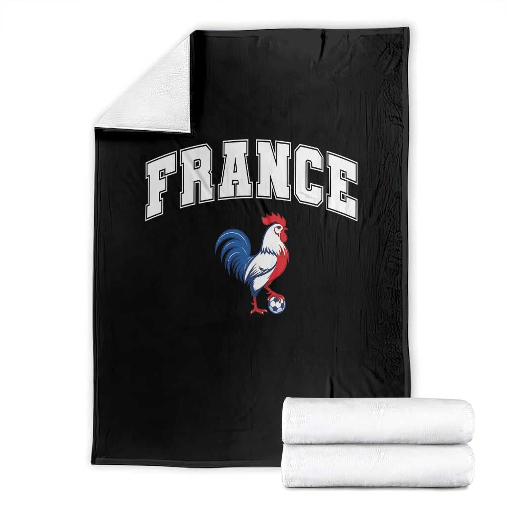 France Flag Gallic Rooster French National Pride Throw Blanket TS14 Black Print Your Wear
