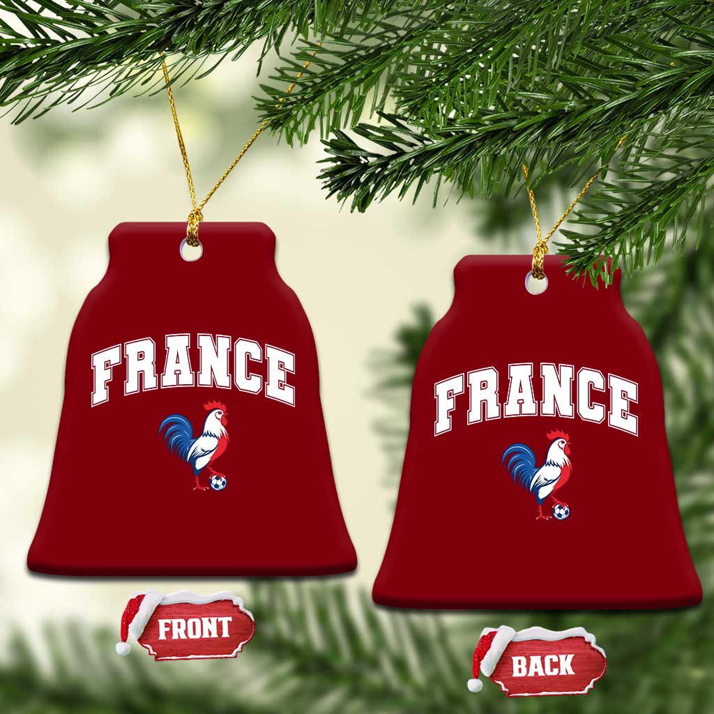 France Flag Gallic Rooster French National Pride Ceramic Ornament TS14 Print Your Wear
