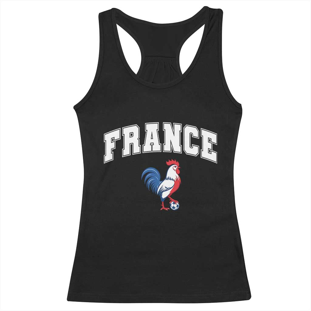 France Flag Gallic Rooster French National Pride Racerback Tank Top TS14 Black Print Your Wear