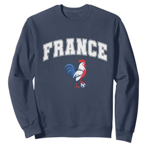 France Flag Gallic Rooster French National Pride Sweatshirt TS14 Navy Print Your Wear