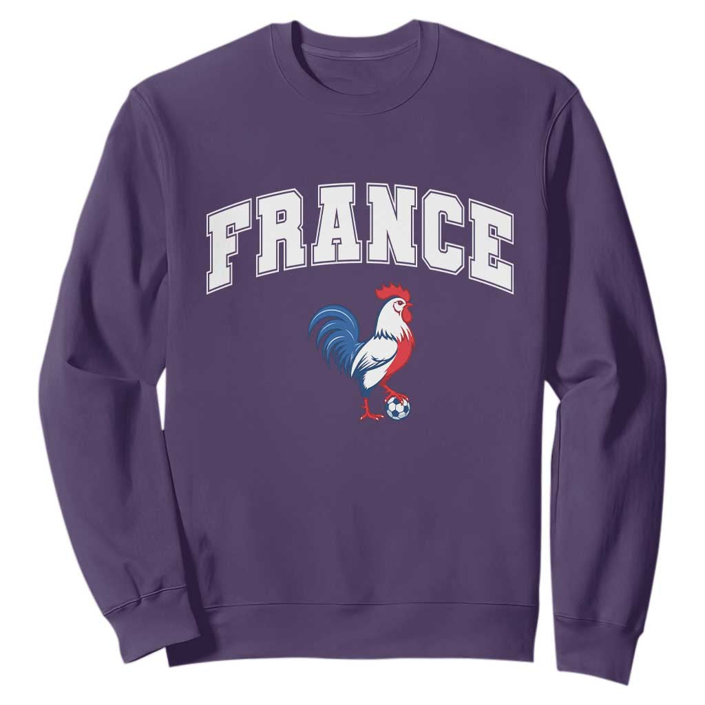 France Flag Gallic Rooster French National Pride Sweatshirt TS14 Purple Print Your Wear