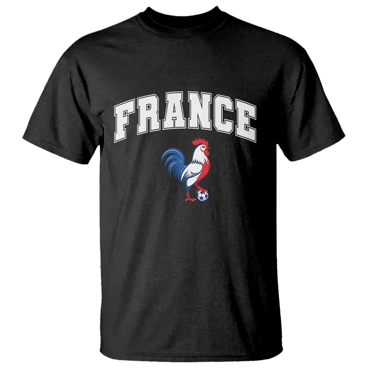 France Flag Gallic Rooster French National Pride T Shirt TS14 Black Print Your Wear