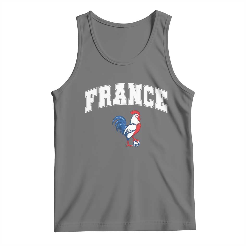 France Flag Gallic Rooster French National Pride Tank Top TS14 Black Heather Print Your Wear
