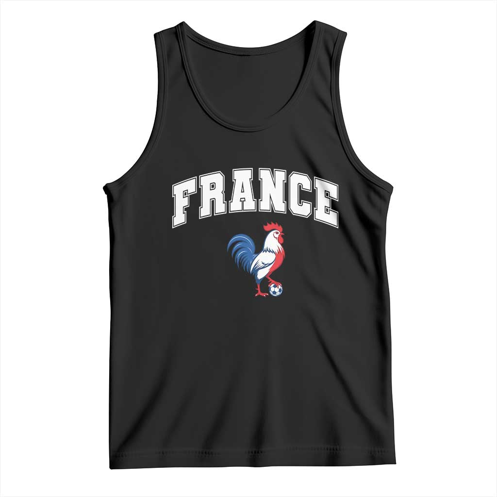 France Flag Gallic Rooster French National Pride Tank Top TS14 Black Print Your Wear