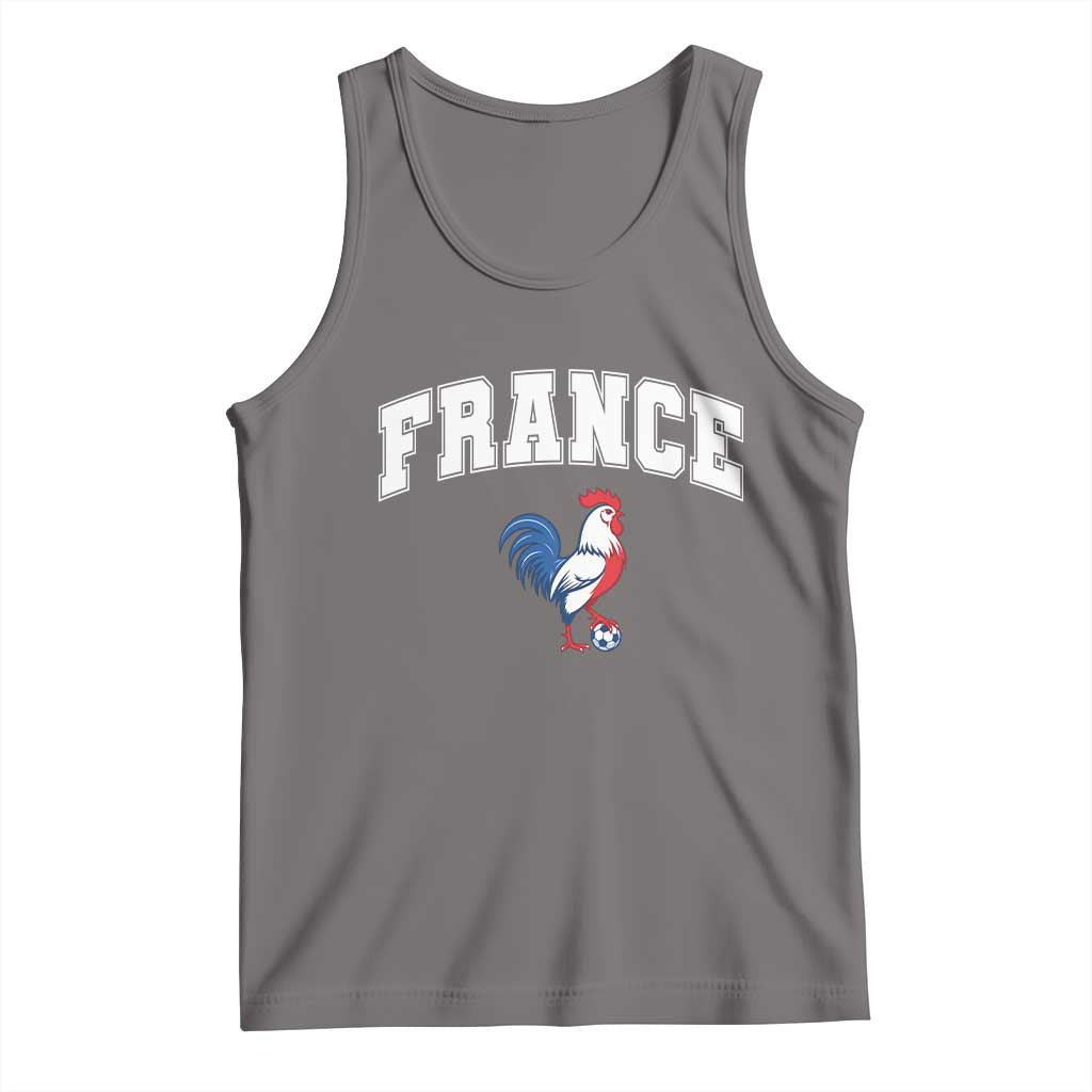 France Flag Gallic Rooster French National Pride Tank Top TS14 Deep Heather Print Your Wear