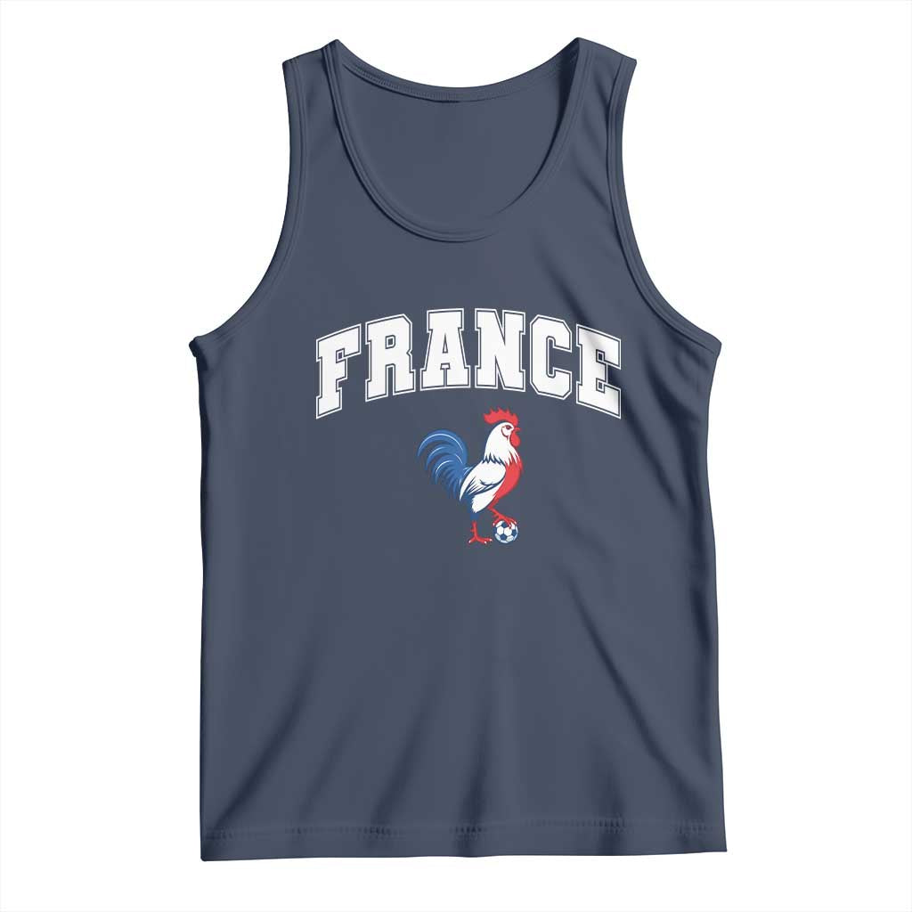 France Flag Gallic Rooster French National Pride Tank Top TS14 Navy Print Your Wear